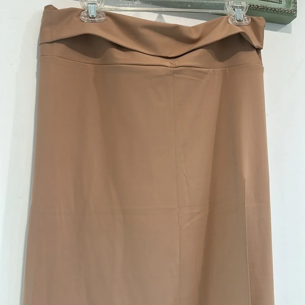 SKIMS Shaping swim skirt maxi high slit women size XL color sie neutral new tag